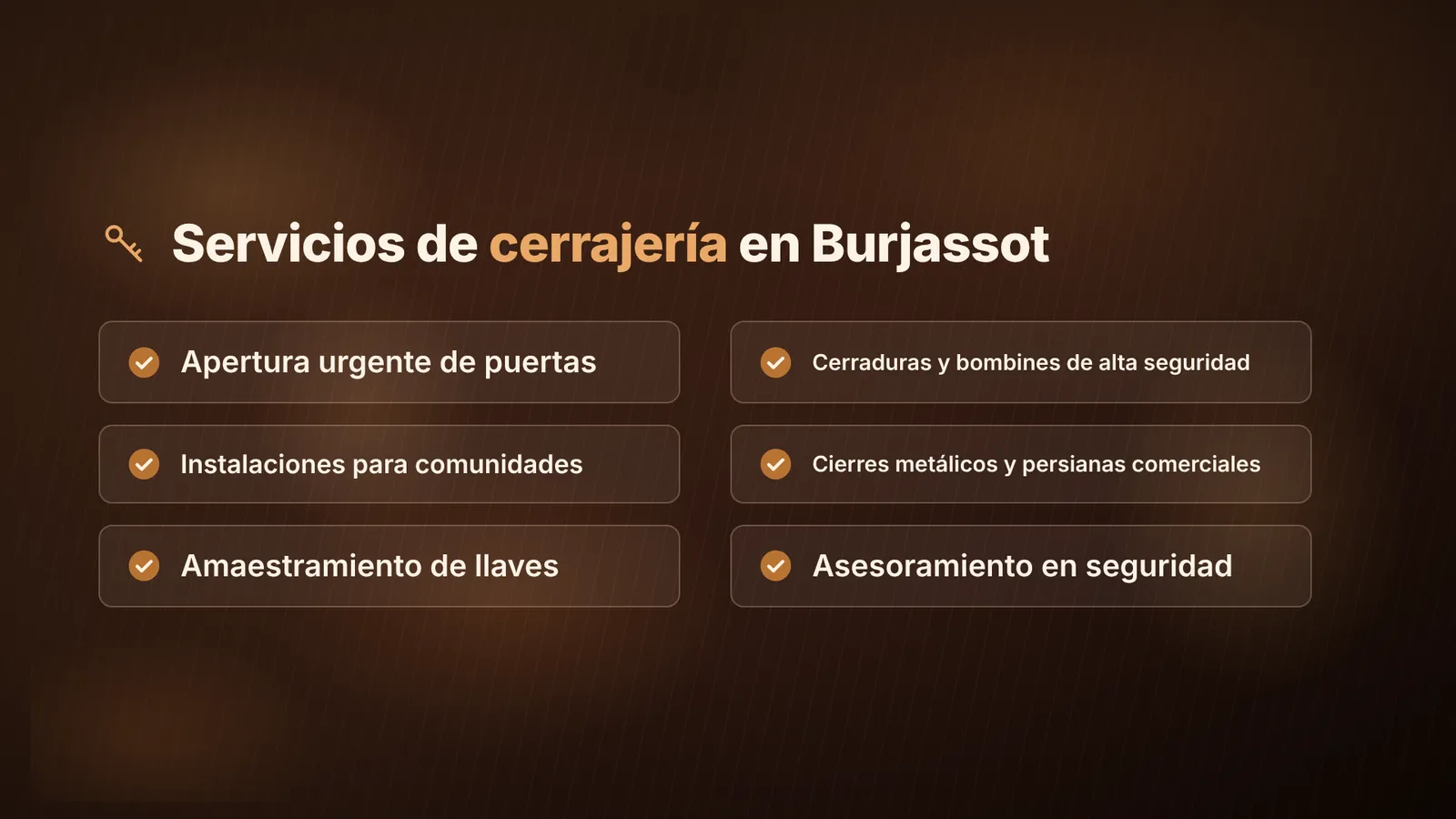 Servicios de cerrajería de Giner Cerrajeros en Burjassot